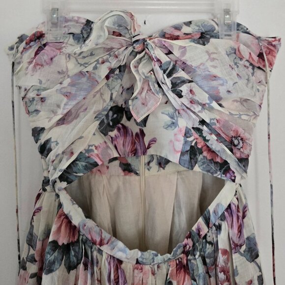 As Seen on Anne Hathaway Zimmermann Jasper Tie Halter Dress Size 0 XS b73E2of2T - Picture 6 of 12